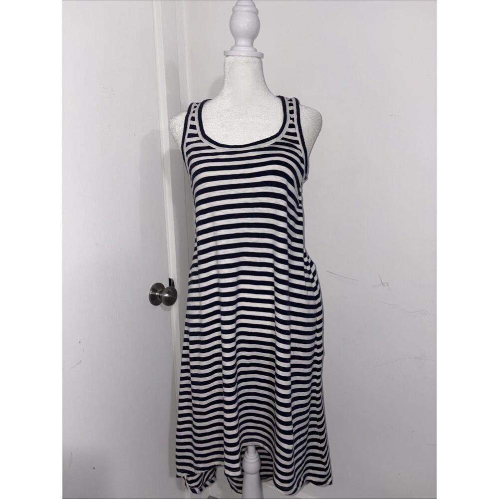 J Crew Striped Maxi Dress NEW XXS Navy Sleeveless Classic Beach Resort Vacation